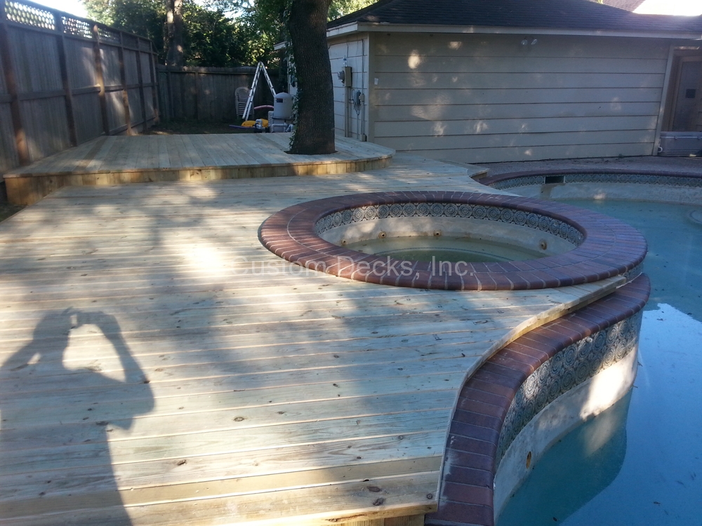 Deck and Spa Combo in Kingwood, Atascocita, Greater Houston Custom